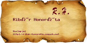Ribár Honoráta névjegykártya